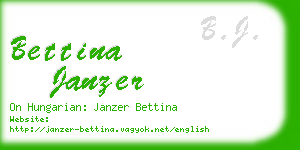 bettina janzer business card